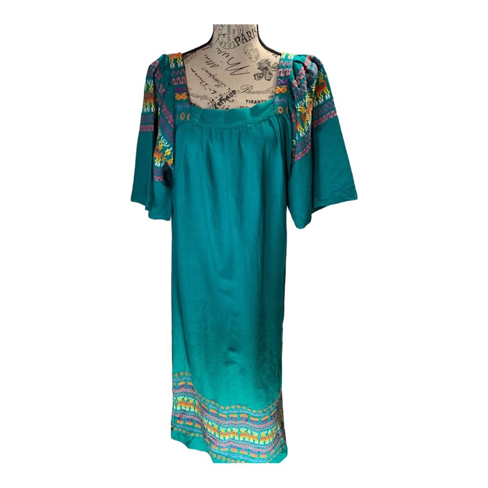 Vintage 70’s Isabel Perron Imports Embroidered Dress